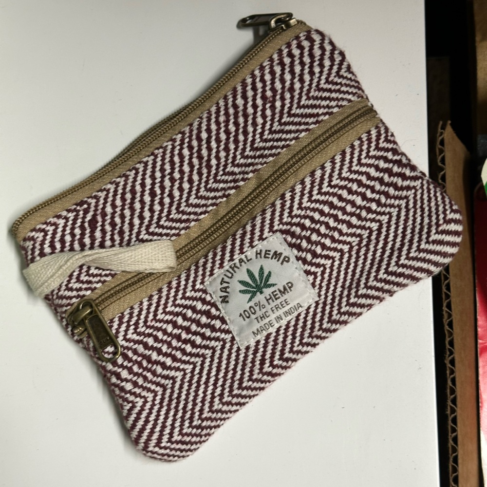 Chevron Pattern Hemp Pouch